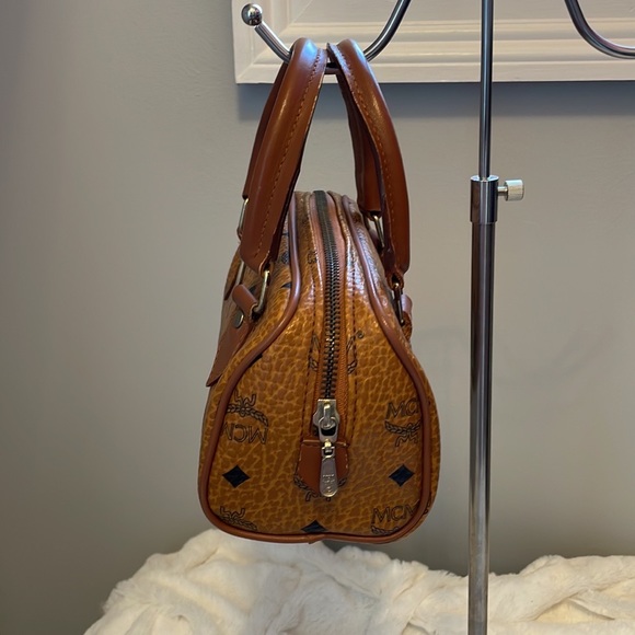 MCM Vintage Mini Boston Handbag With Gold-tone Hardware - Picture 6 of 14